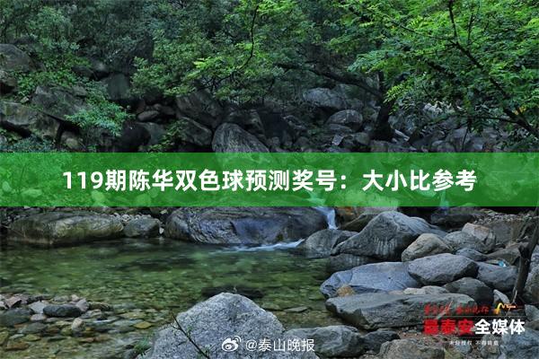 119期陈华双色球预测奖号：大小比参考