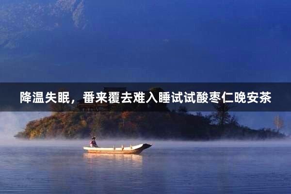 降温失眠,番来覆去难入睡试试酸枣仁晚安茶