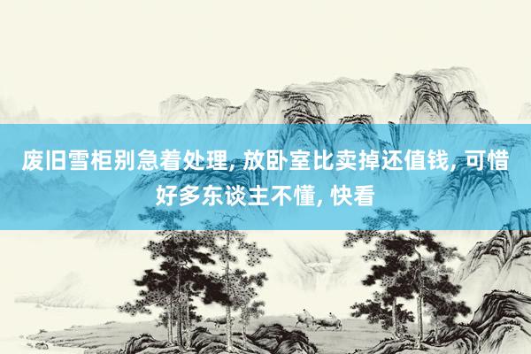 废旧雪柜别急着处理, 放卧室比卖掉还值钱, 可惜好多东谈主不懂, 快看