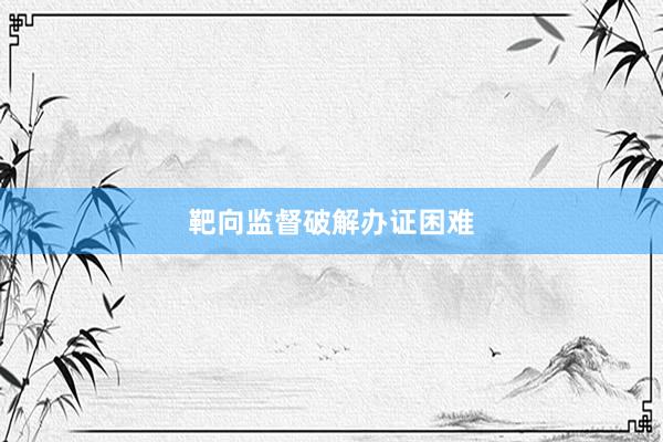 靶向监督破解办证困难