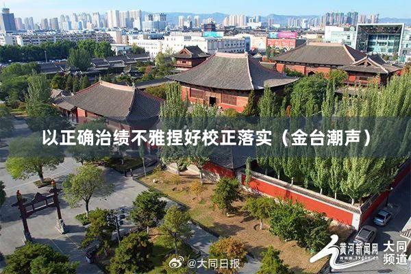 以正确治绩不雅捏好校正落实（金台潮声）