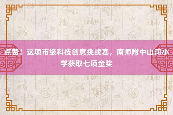 点赞！这项市级科技创意挑战赛，南师附中山河小学获取七项金奖